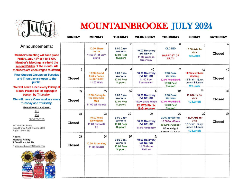 Mountainbrooke Fargo ND Calendar of Events
